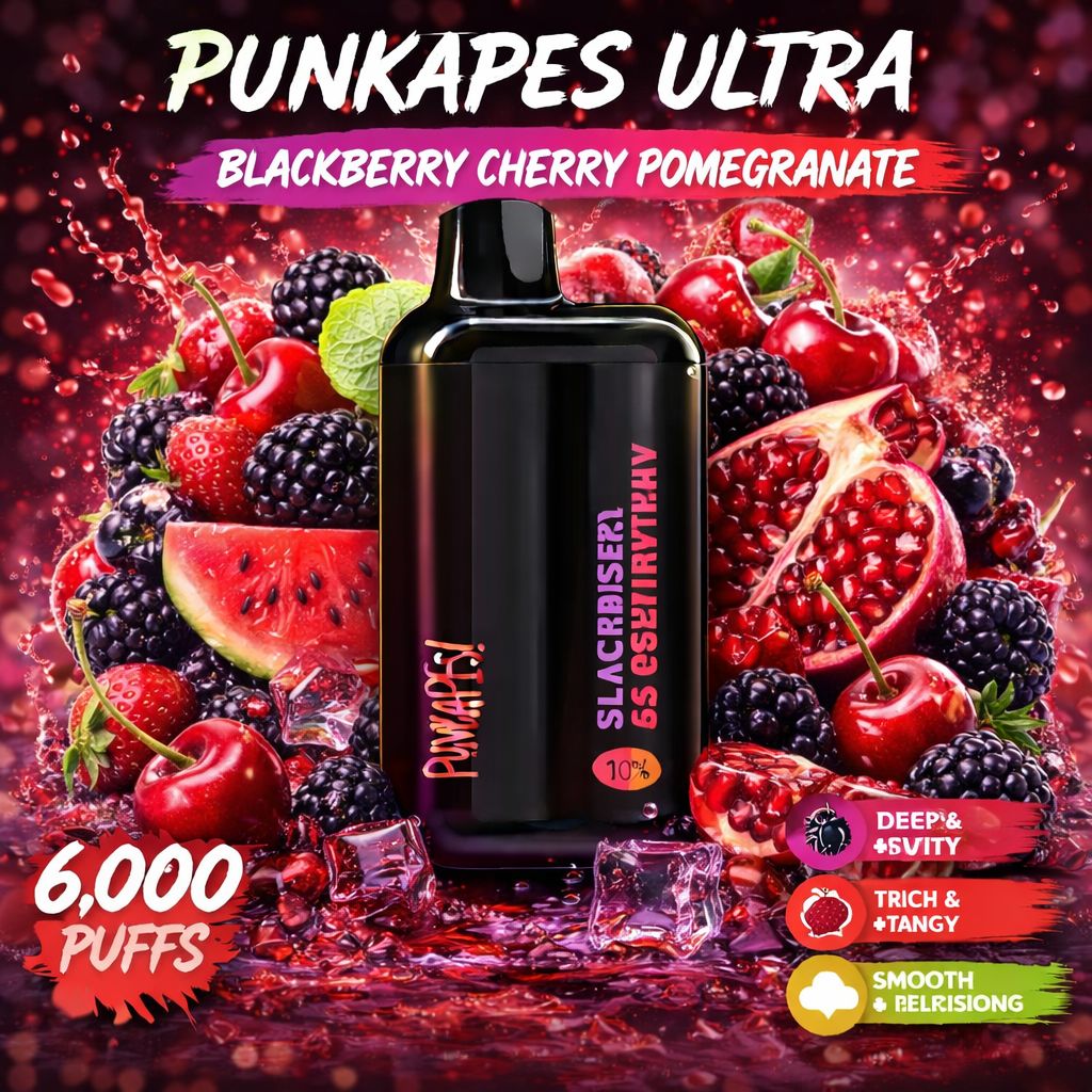 BLACKBERRY CHERRY POMEGRANATE - PUNKAPES ULTRA 6,000