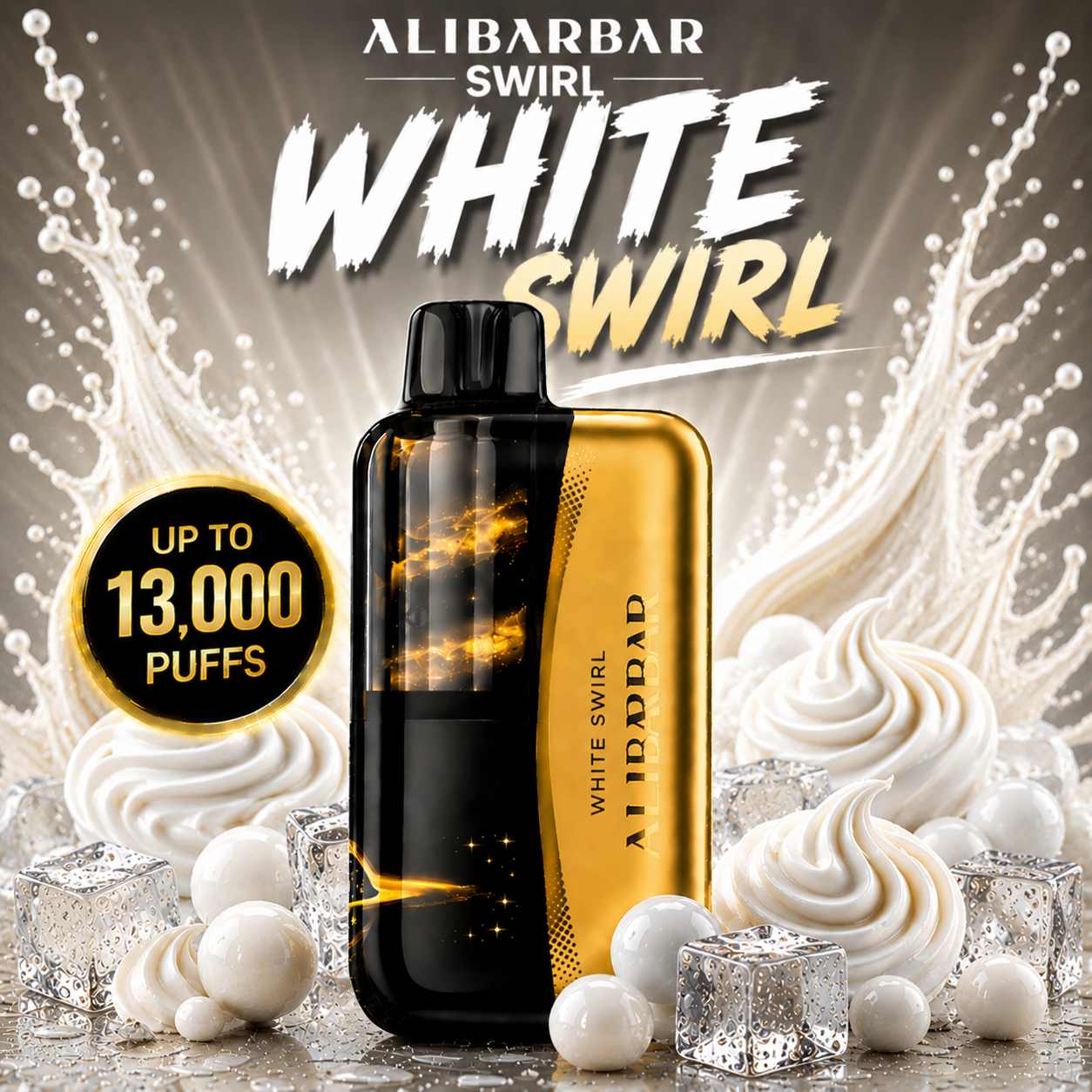 WHITE SWIRL - ALIBARBAR SWIRL 13,000