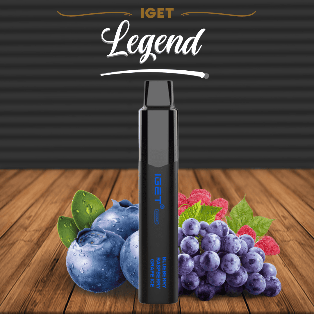 BLUEBERRY RASPBERRY GRAPE ICE - IGET LEGEND 4000 - Vape Plug
