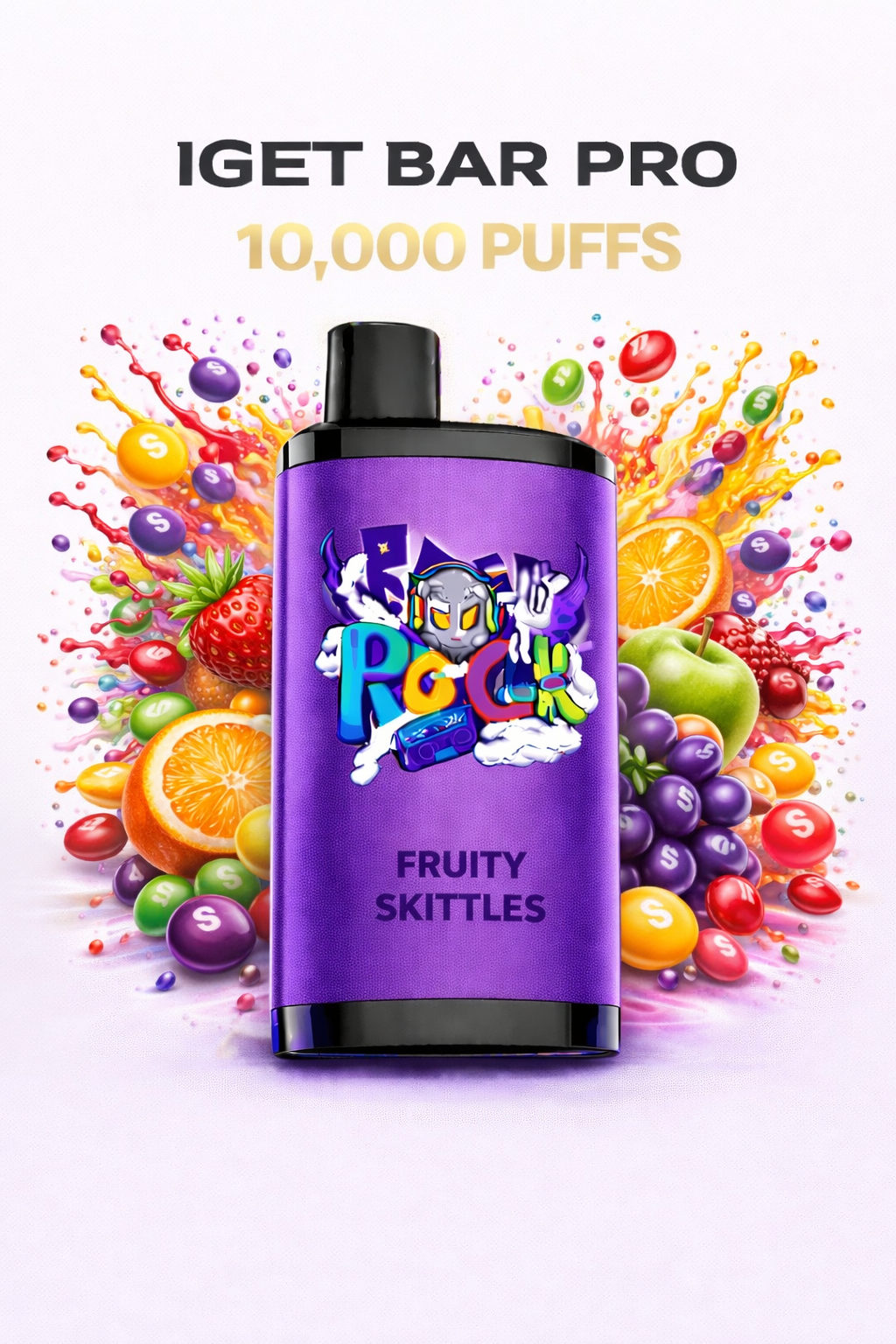 FRUITY SKITTLES (NEW FLAVOUR!) - IGET BAR PRO 10,000
