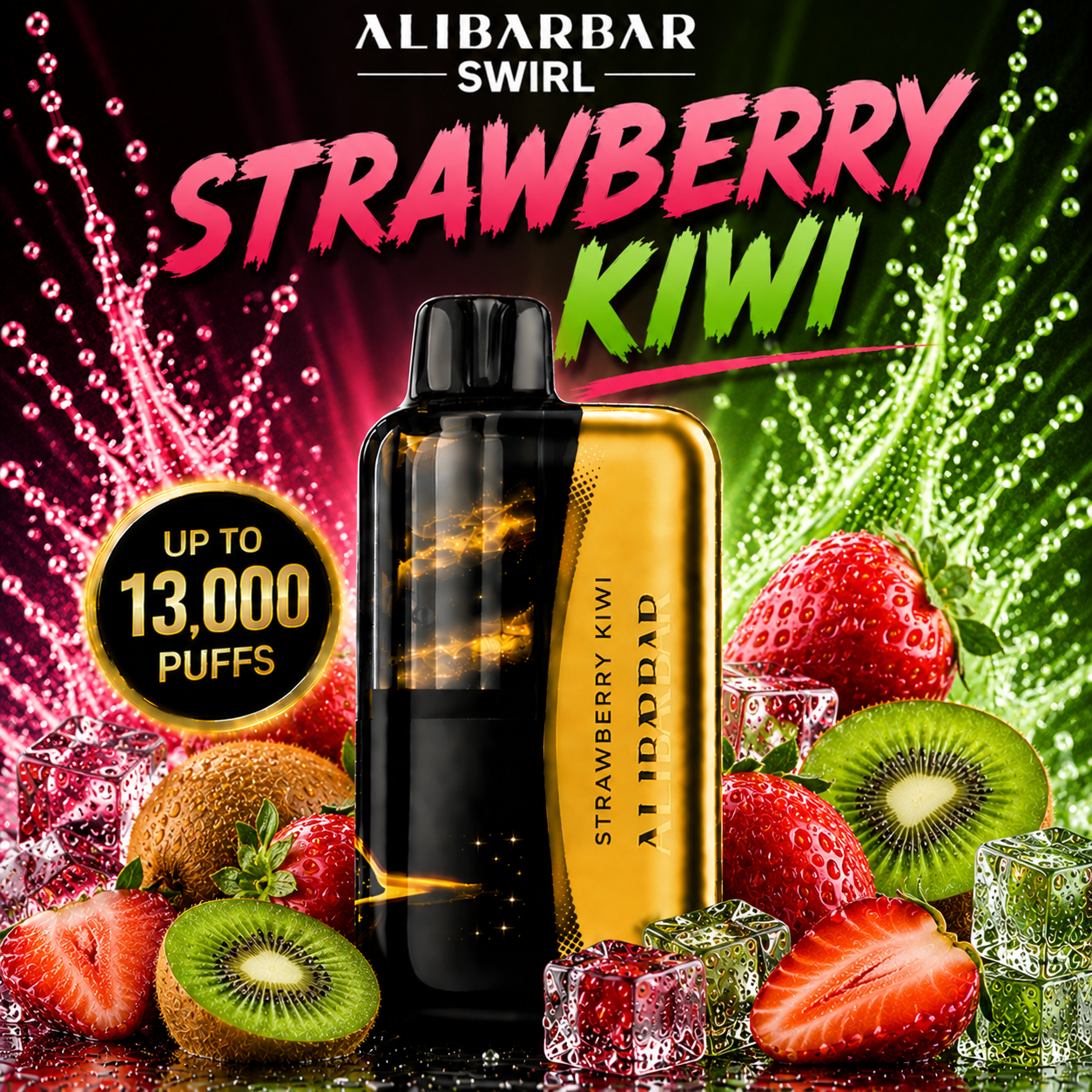 STRAWBERRY KIWI - ALIBARBAR SWIRL 13,000