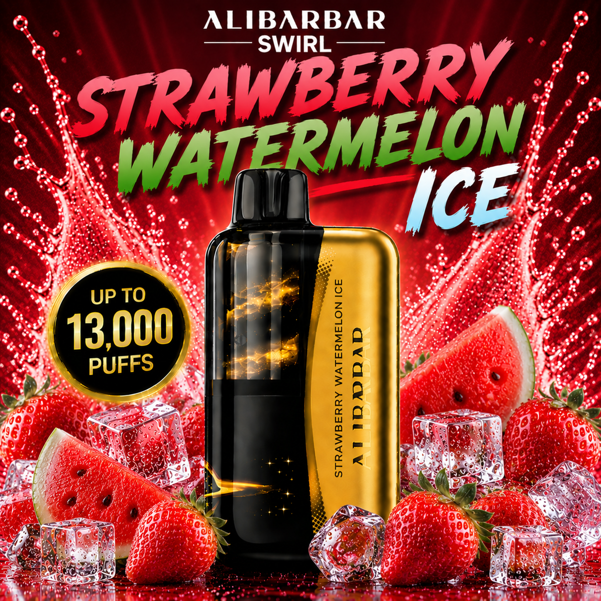 STRAWBERRY WATERMELON ICE - ALIBARBAR SWIRL 13,000