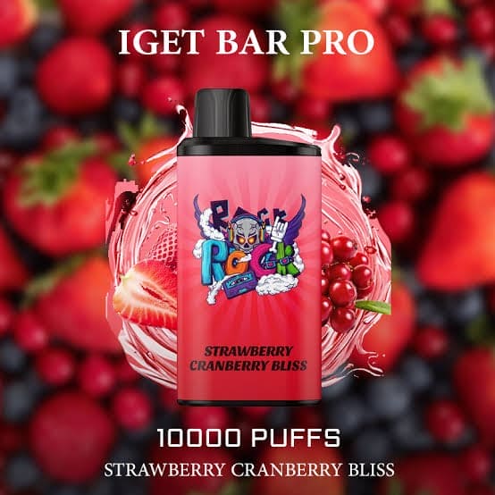 STRAWBERRY CRANBERRY BLISS (NEW FLAVOUR!) - IGET BAR PRO 10,000
