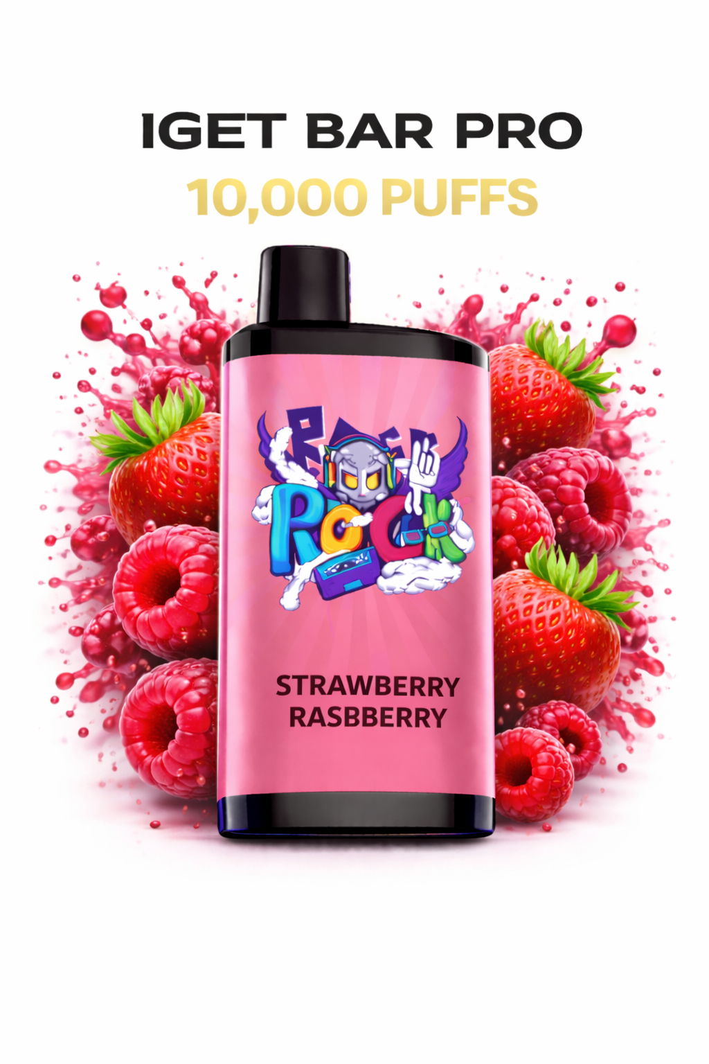 STRAWBERRY RASPBERRY - IGET BAR PRO 10,000