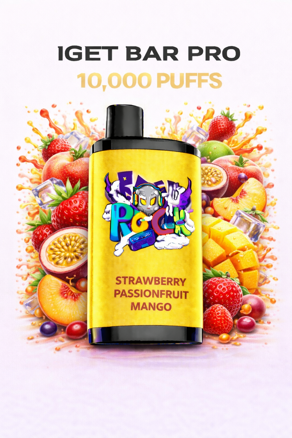 STRAWBERRY PASSIONFRUIT MANGO (NEW FLAVOUR!) - IGET BAR PRO 10,000