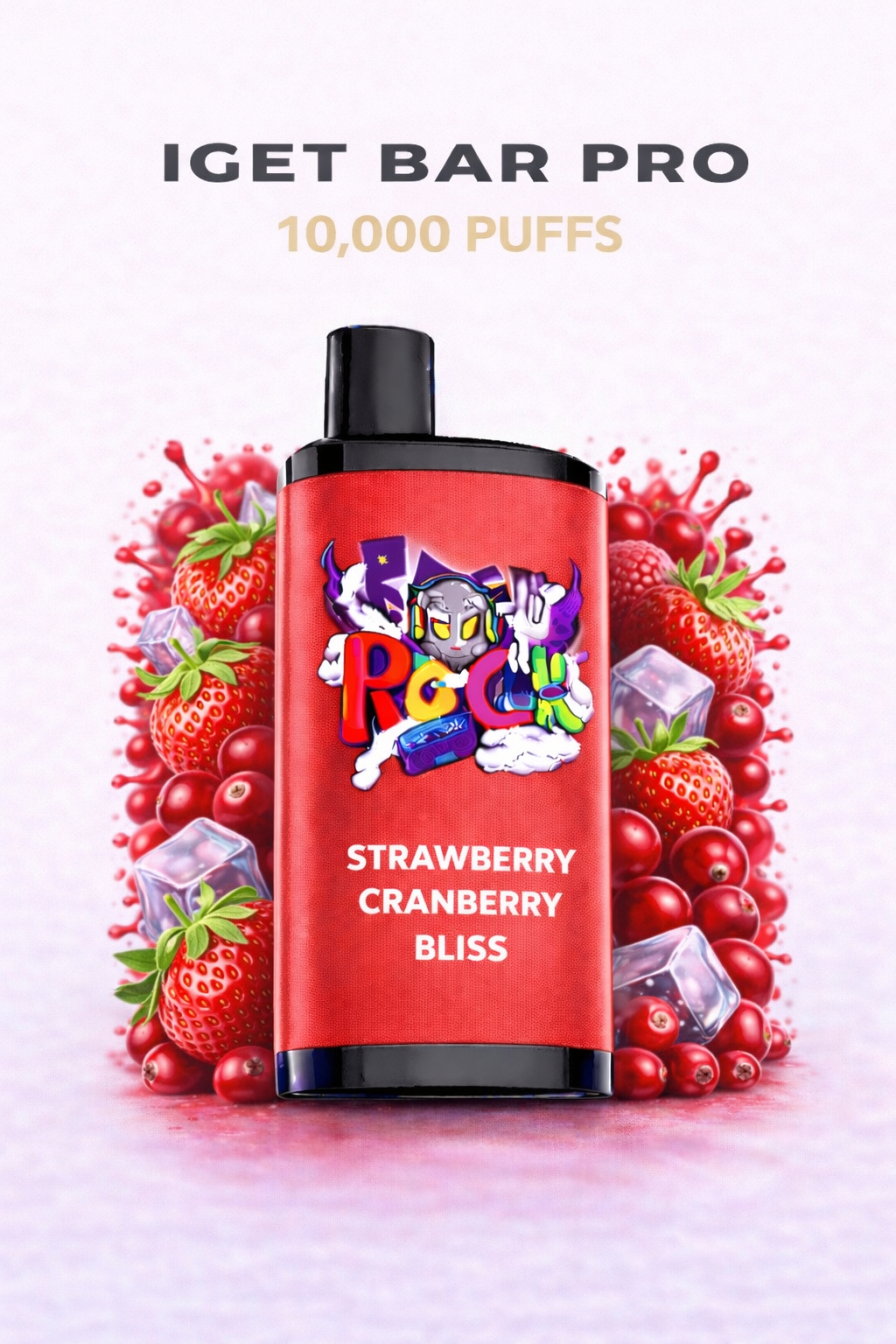 STRAWBERRY CRANBERRY BLISS (NEW FLAVOUR!) - IGET BAR PRO 10,000