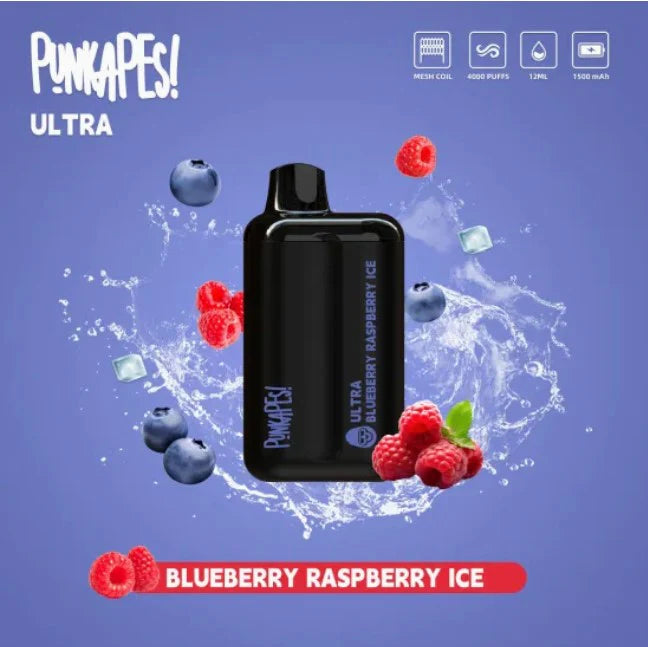 BLUEBERRY RASPBERRY ICE - PUNKAPES ULTRA 4000