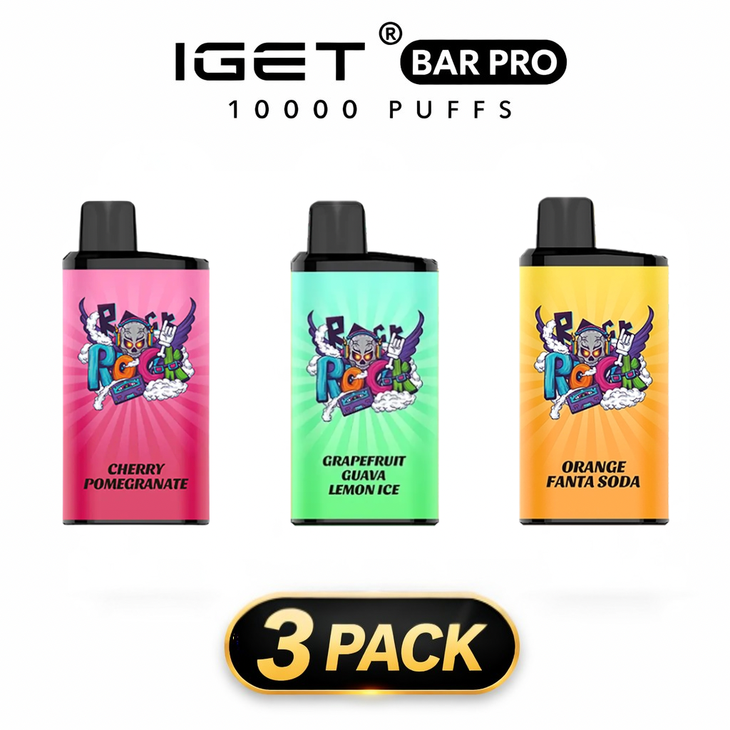 Iget Bar Pro 10,000 3 Pack - Starter Bundle