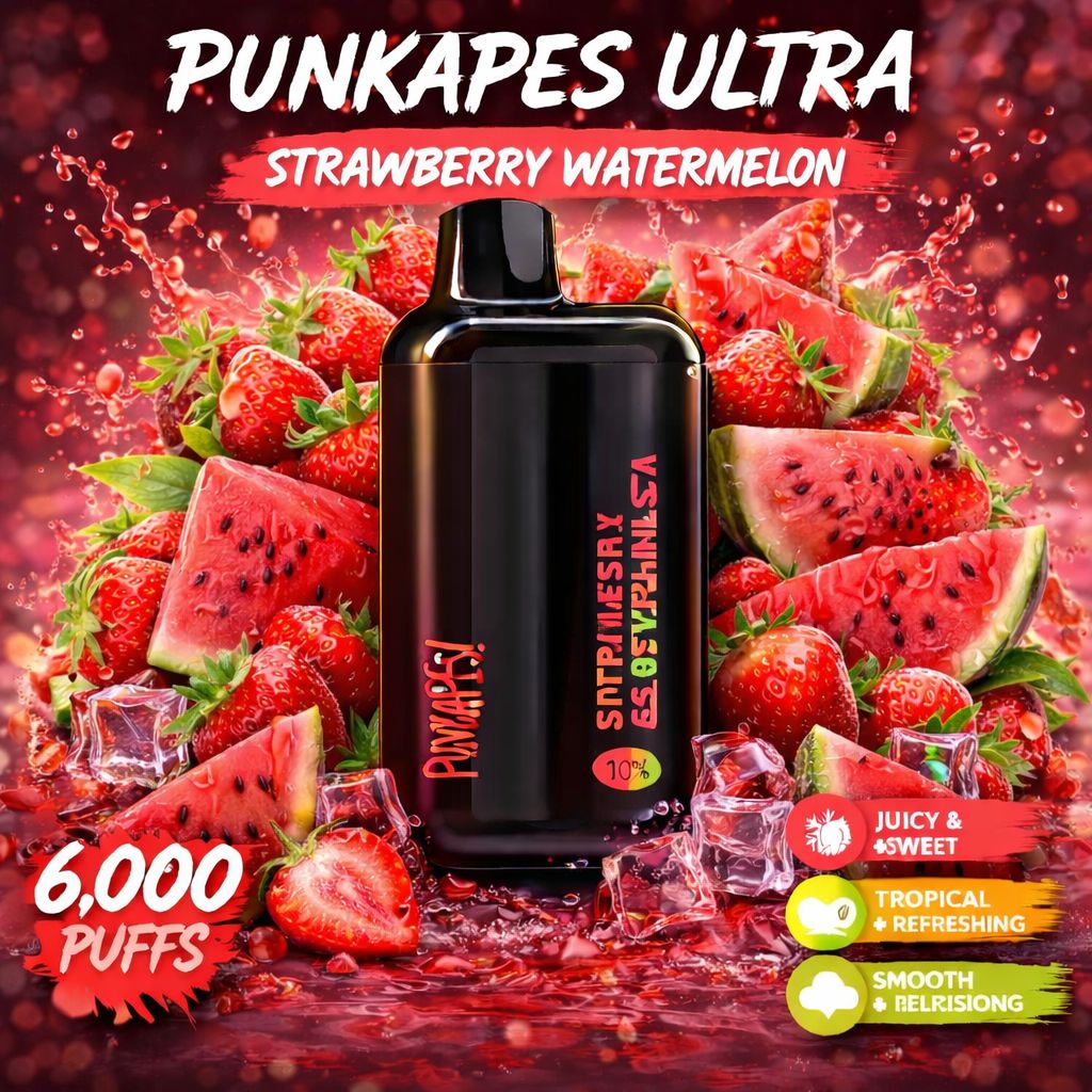 STRAWBERRY WATERMELON - PUNKAPES ULTRA 6,000