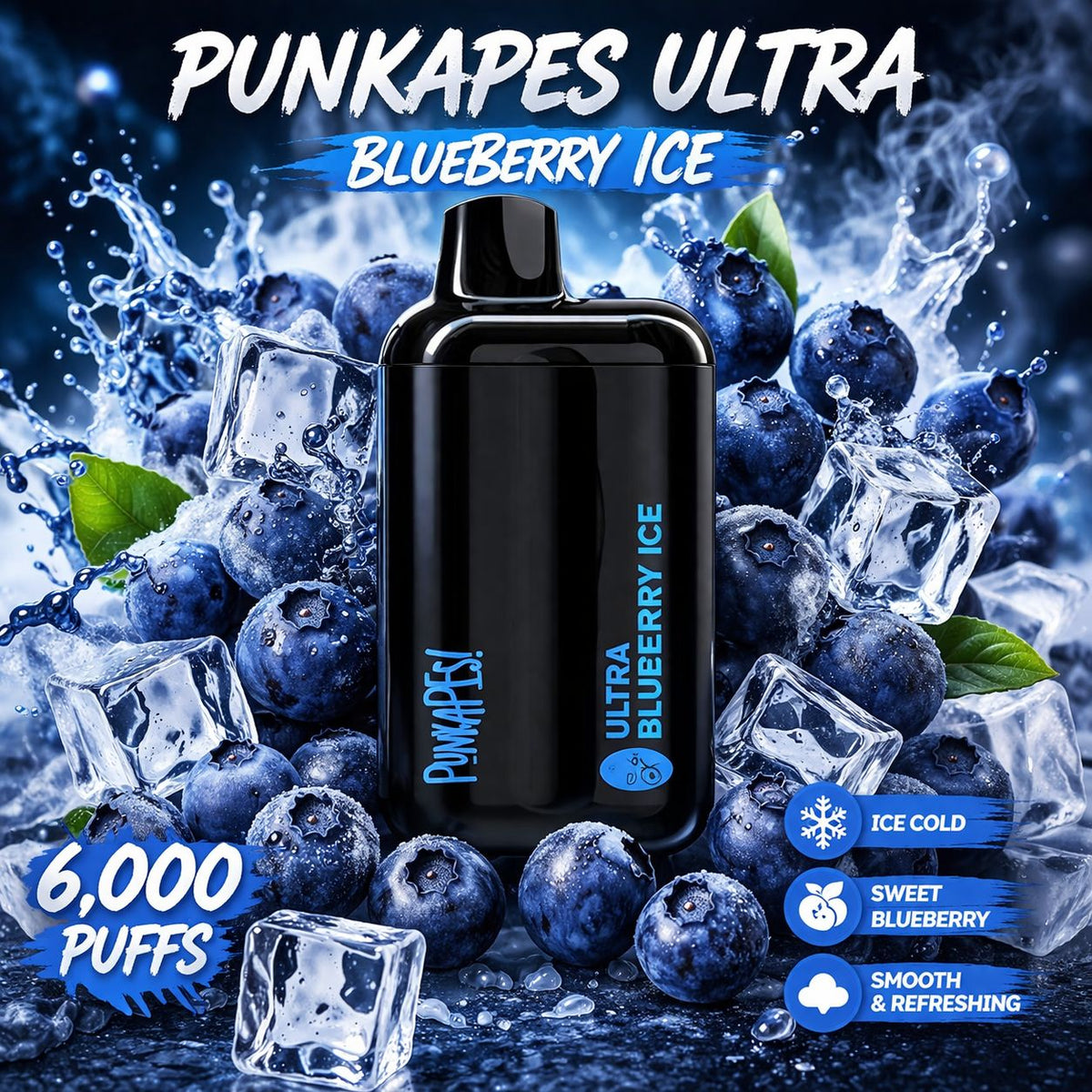 BLUEBERRY ICE - PUNKAPES ULTRA 6,000