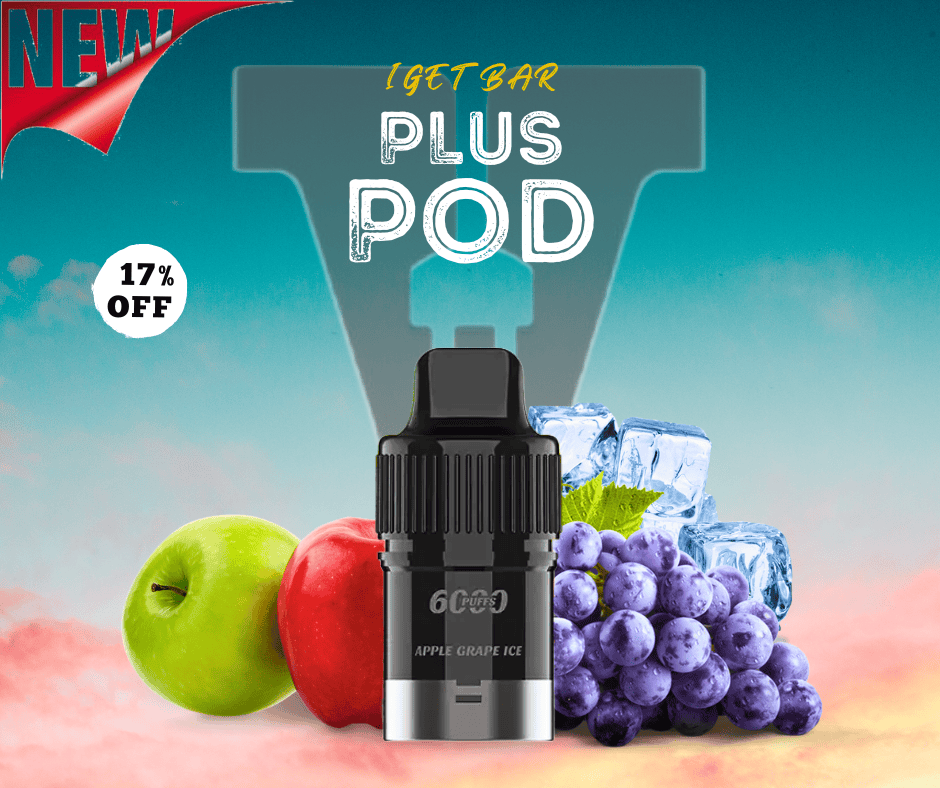 APPLE GRAPE - IGET BAR PLUS 6000 (DISPOSABLE) (NEW FLAVOUR!)