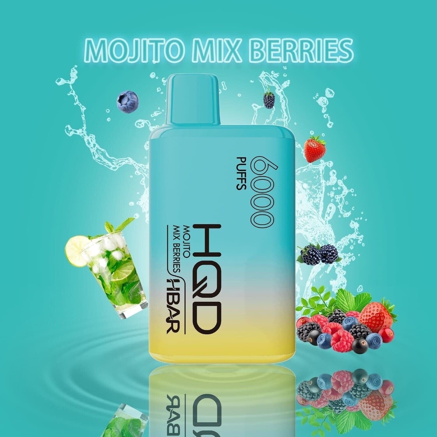 MOJITO MIXED BERRIES - HQD HBAR 6000 - Vape Plug