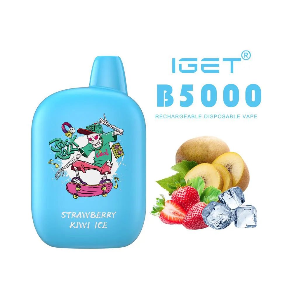 STRAWBERRY KIWI ICE – IGET B5000 - Vape Plug